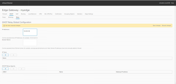 VMware NSX для самых маленьких. Часть 3. Настройка DHCP