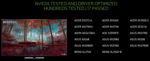 NVIDIA расширила список мониторов G-Sync Compatible и добавила им новые возможности