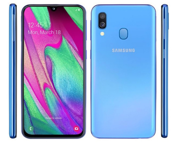 Дебютировал смартфон Samsung Galaxy A40 с экраном AMOLED Infinity U