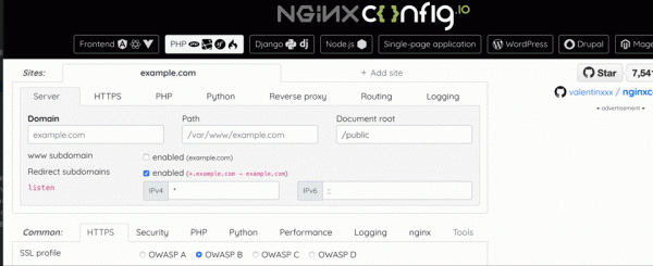 Генерация конфигов для nginx, история одного pull request