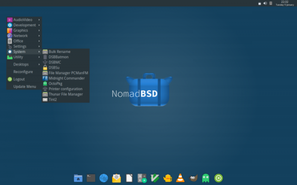 Выпуск дистрибутива NomadBSD 1.2