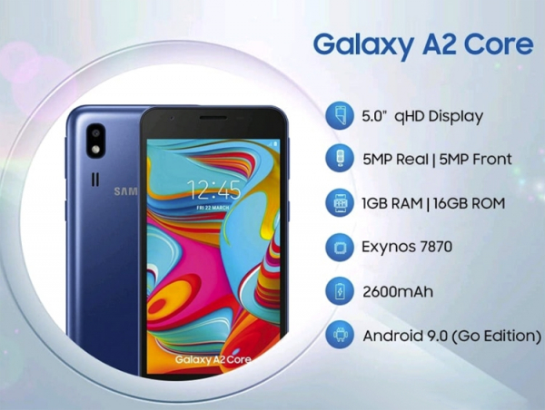 Всего 75 долларов: представлен бюджетный смартфон Samsung Galaxy A2 Core