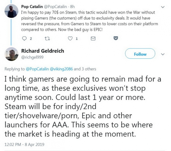 Бывший сотрудник Valve: «Steam убивал индустрию PC-игр, и Epic Games это исправляет»