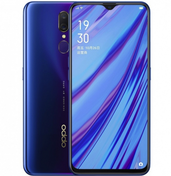 Экран смартфона OPPO A9 занимает более 90 % площади фронтальной поверхности