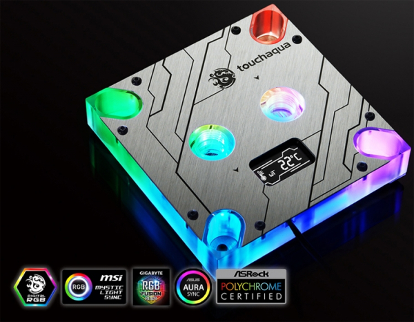 Bitspower Summit MS OLED: водоблок с подсветкой и дисплеем для чипов Intel