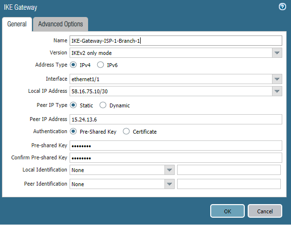 Настройка IPSec Site-to-Site VPN на оборудовании Palo Alto Networks