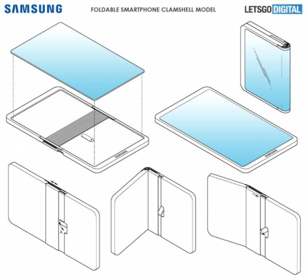 Samsung Display разрабатывает экран для смартфона, складывающийся вдвое