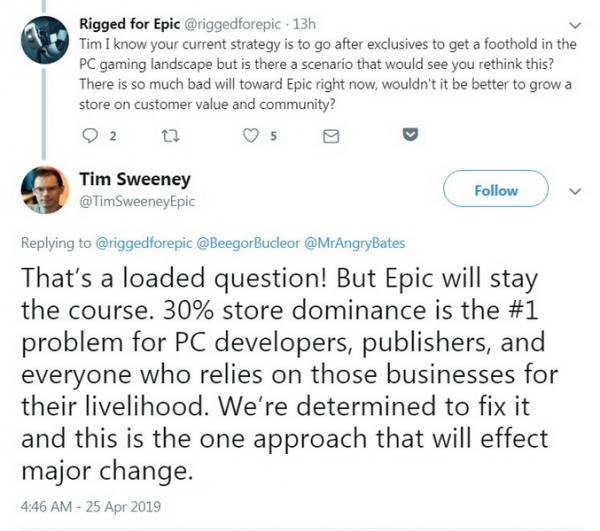 Epic Games Store откажется от политики эксклюзивов, если Steam повысит отчисления разработчикам до 88 %