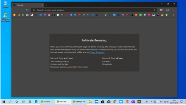 В новом Microsoft Edge появился режим «Инкогнито»