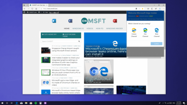 Новый Microsoft Edge меняет тему оформления вместе с Windows