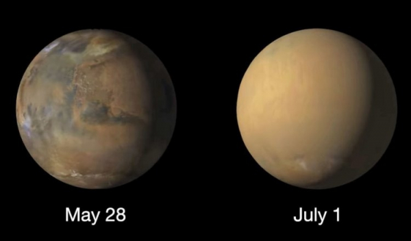 Пылевые бури могли стать причиной исчезновения воды с Марса