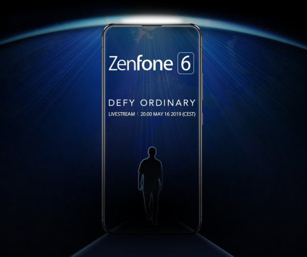 Без рамок и выреза: смартфон ASUS Zenfone 6 показался на тизер-изображении