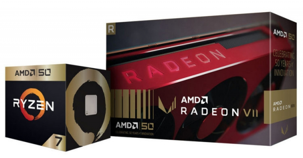 AMD официально представила юбилейные Ryzen 7 2700X и Radeon VII Gold Edition