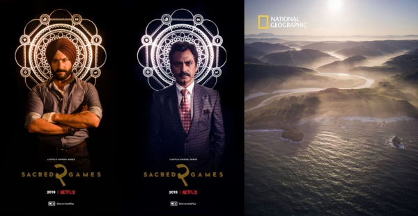 Снято на OnePlus 7 Pro: плакаты сериала Netflix и обложка журнала National Geographic