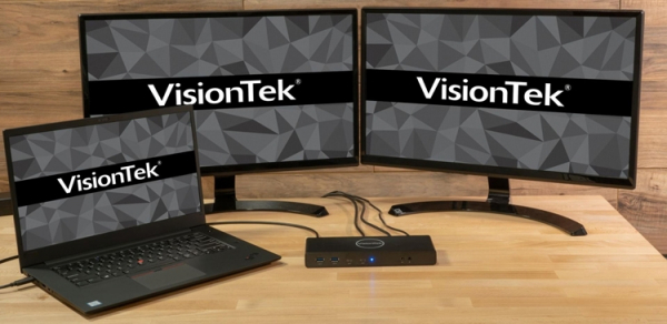 Док-станция VisionTek VT4500 допускает подключение двух 4К-мониторов