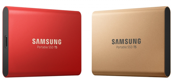 Карманные SSD-накопители Samsung T5 предстали в ярких цветах