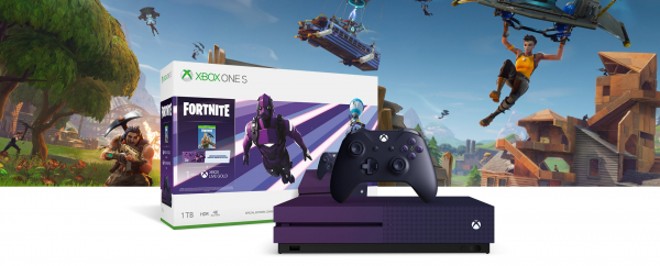 Официально: Microsoft выпустит Xbox One S с Fortnite в необычной фиолетовой раскраске уже на днях