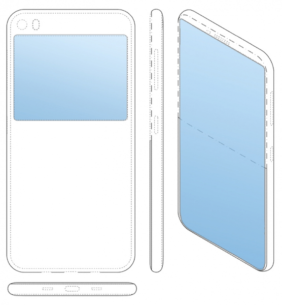 Samsung проектирует смартфон с дисплеем на тыльной панели