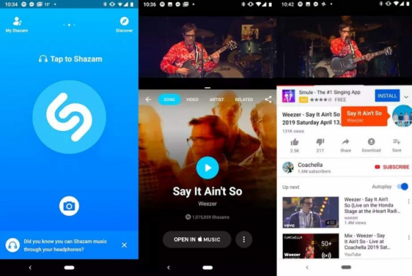Shazam для Android научился распознавать музыку, звучащую в наушниках