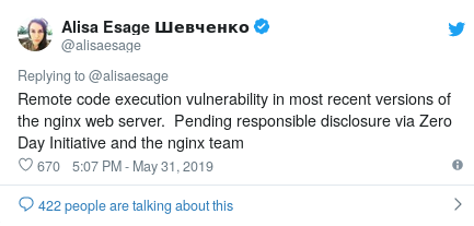 Успех социального эксперимента с поддельным эксплойтом для nginx