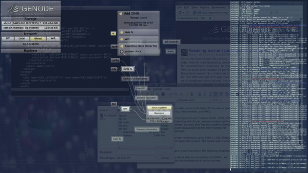Проект Genode опубликовал выпуск ОС общего назначения Sculpt 19.07