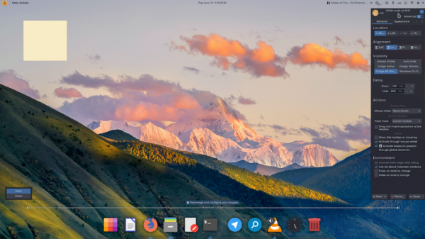 Выпуск Latte Dock 0.9, альтернативной панели для KDE 