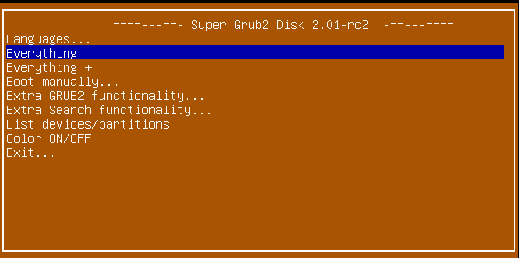 Выпуск дистрибутива Super Grub2 Disk 2.04s1