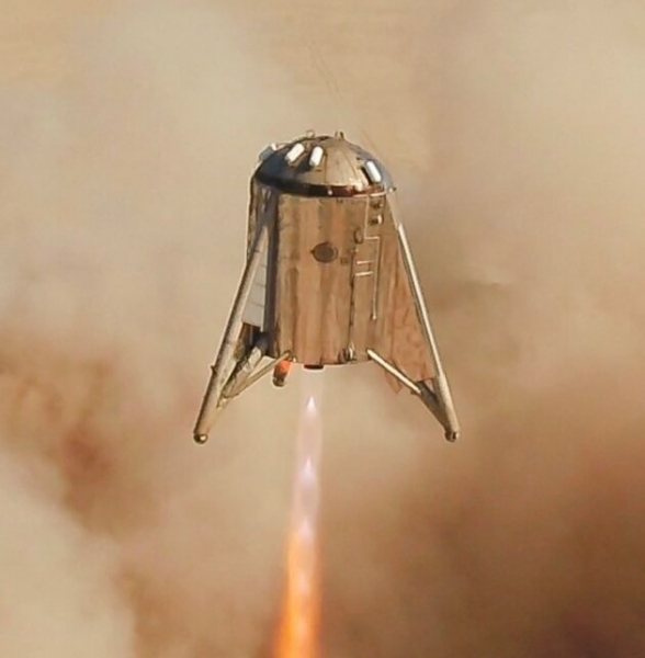 Прототип SpaceX Starhopper успешно совершил прыжок на 150 м