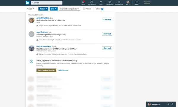 Обходим лимит поиска LinkedIn, играя с API