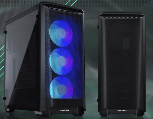 За сетчатой панелью корпуса Phanteks Eclipse P400A скрываются три RGB-вентилятора