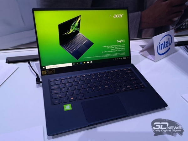 IFA 2019: новый ноутбук Acer Swift 5 с 14" экраном весит меньше килограмма