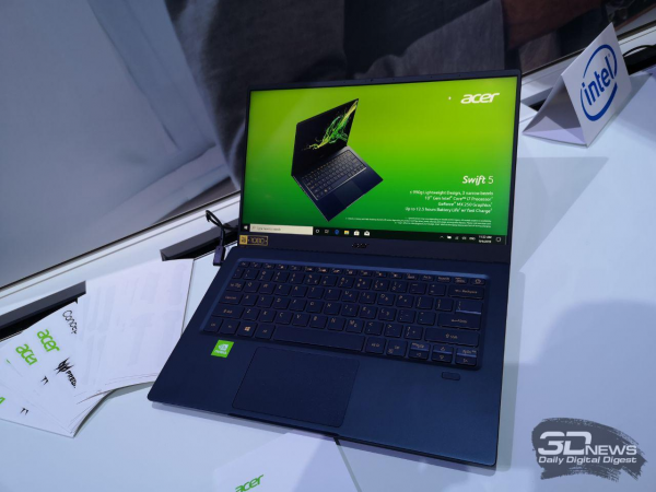 IFA 2019: новый ноутбук Acer Swift 5 с 14" экраном весит меньше килограмма
