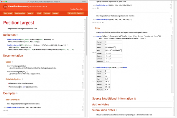 Wolfram Function Repository: открытый доступ к платформе для расширений языка Wolfram