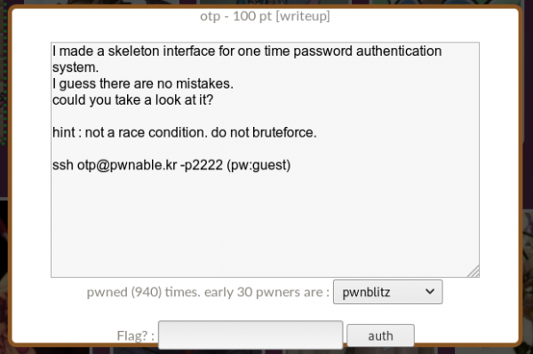 Решение задания с pwnable.kr 25 — otp. Ограничение рамера файла в Linux