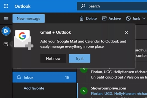 Microsoft тестирует интеграцию сервисов Google с Outlook.com