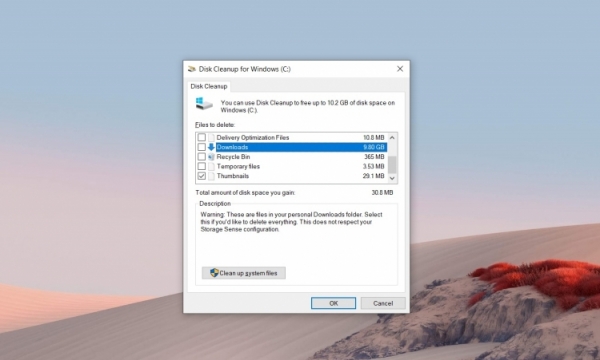 Утилита очистки диска Windows 10 больше не будет удалять важные файлы