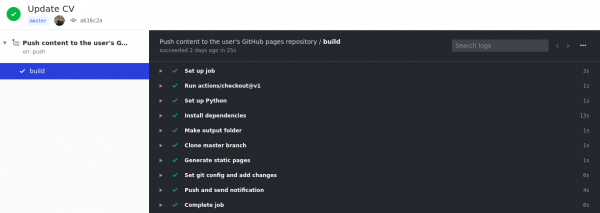 GitHub Actions как CI/CD для сайта на статическом генераторе и GitHub Pages