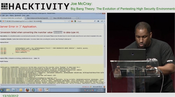 Конференция HACKTIVITY 2012. Теория большого взрыва: эволюция пентестинга в условиях повышенной безопасности. Часть 1