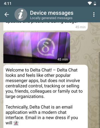 Вышел Delta Chat 1.0 для Android с новым ядром, переписанным на Rust