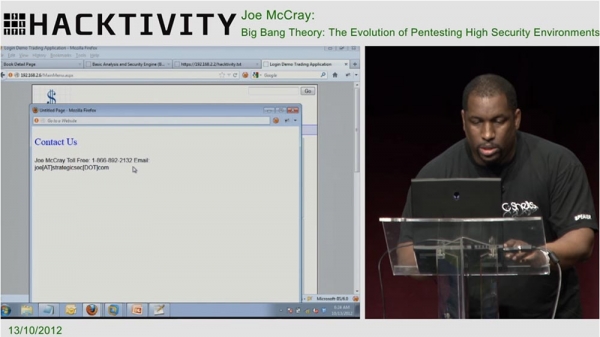 Конференция HACKTIVITY 2012. Теория большого взрыва: эволюция пентестинга в условиях повышенной безопасности. Часть 2