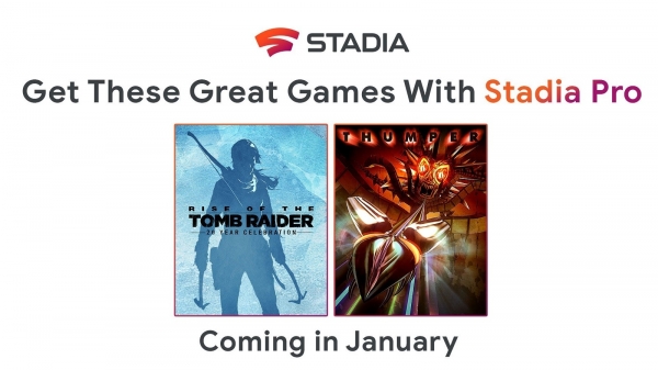 В январскую подборку игр для подписчиков Stadia Pro вошли Rise of the Tomb Raider и Thumper