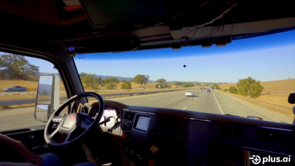 Автономный грузовик компании Plus.ai преодолел в ходе коммерческого рейса 4500 км по дорогам США