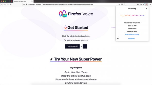 Mozilla тестирует систему голосового управления Firefox Voice