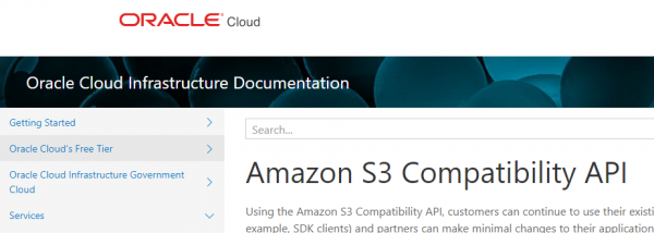 Oracle сама скопировала API у Amazon S3, и это совершенно нормально