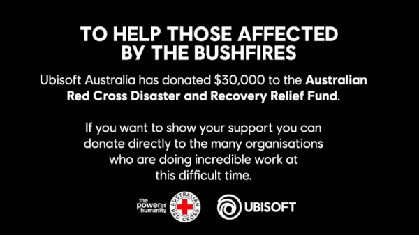 Ubisoft пожертвовала $30 000 на помощь в тушении пожаров Австралии