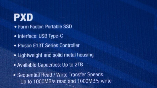 Портативный SSD-накопитель Patriot PXD вмещает до 2 Тбайт данных