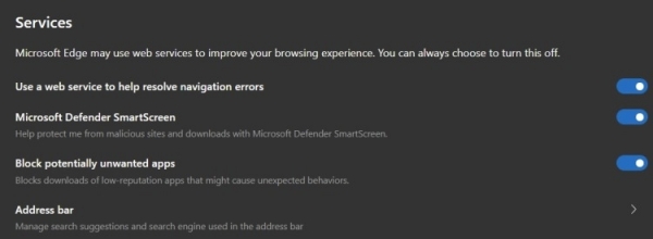 Браузер Microsoft Edge будет блокировать загрузку потенциально опасных приложений