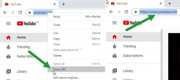 Google Chrome может получить опцию отображения полного URL в адресной строке