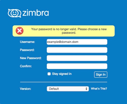 Настройка парольной политики безопасности в Zimbra