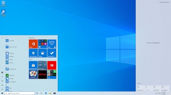 Microsoft выпустила предварительную сборку Windows 10 19613.1005